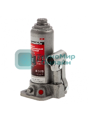 Домкрат Matrix гидравлический бутылочный 4 т h подъема 194–372мм в пласт. кейсе master