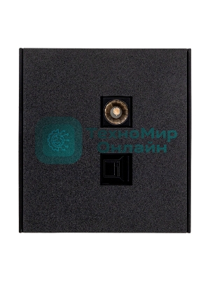 Розетка телевизионная Kranz STRONG компьютерная RJ45 кат6 + TV с/у антрацит