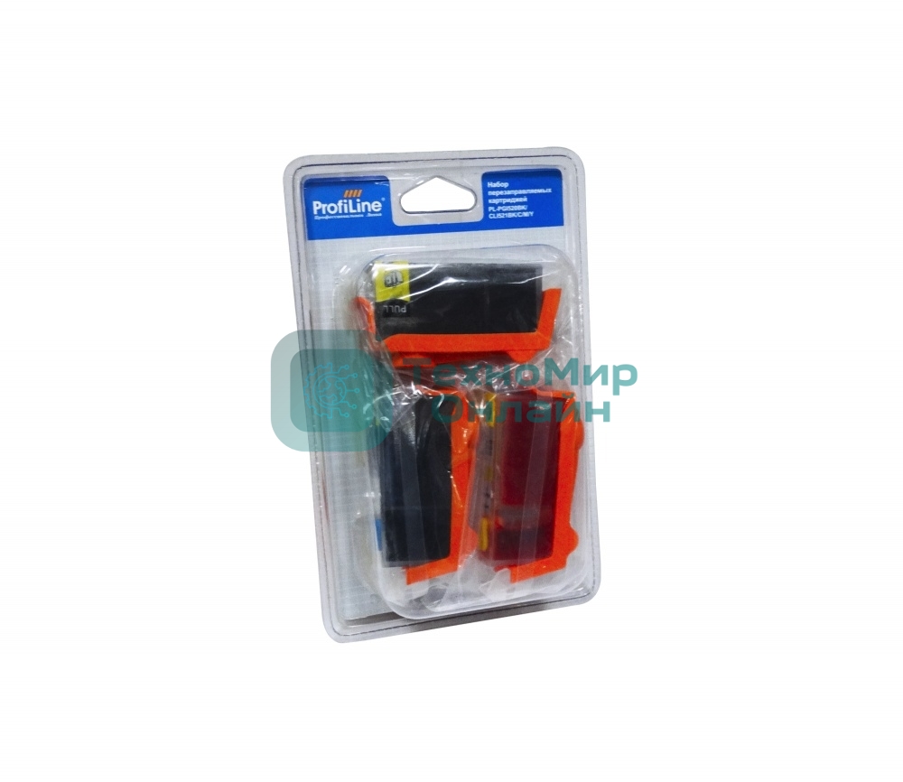 Перезаправляемые картриджи PGI 520/521 для принтеров Canon Pixma MP540/550/560/620/630/640/980/990/MX860/MX870/Pixma IP3600/IP4600/IP4700 водн заправл. 5 шт Black 19 мл Color 4*9,2 мл с чипом ProfiLine