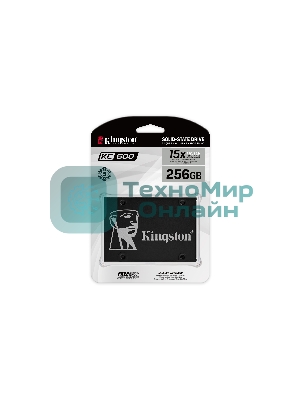 Накопитель SSD Kingston KC600, 256Gb, SATA III, 2.5