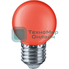 Лампа светодиодная Navigator 71 827 NLL-G45-1-230-R-E27 1В т шар E27 220-240В красн.