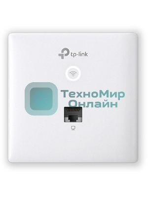 Точка доступа TP-Link Omada AC1200 wireless MU-MIMO Gigabit wall-plate Access Point, 1 Gigabit downlink port, 1 gigabit uplink port, 802.3af/at PoE in, wall plate mounting, support standalone mode and controlled by Omada SDN controller (Software/hardware/Cloud)