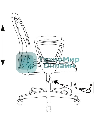 Кресло Бюрократ CH-W327 слоновая кость, экокожа, 120 кг, механизм качания