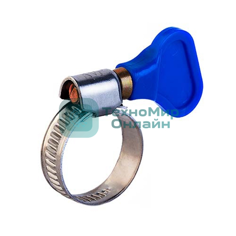 Хомут червячный Rexant 12-20/9-0,7 мм, с ключом, нержавеющая сталь W2, (50 шт/уп)