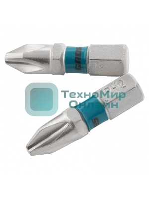 Набор бит Gross 11351 РН2x25, сталь S2, 2 шт