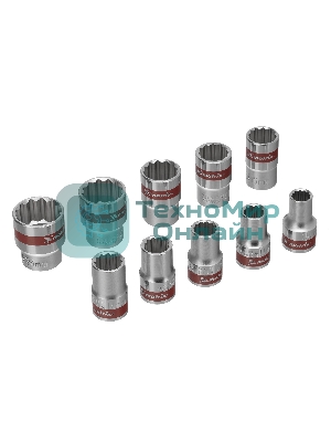 Набор головок Matrix 1/2'' 12-ти гр. crv 10 шт. 10-24 мм