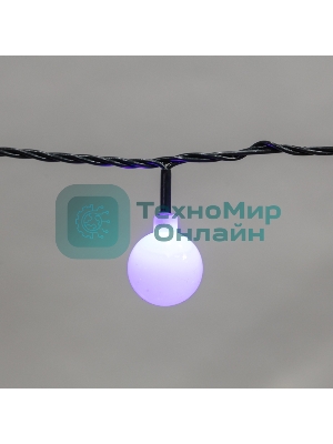 Гирлянда Neon-night Шарики Ø25 мм, 5 м, темно-зеленый ПВХ, 25 диодов, цвет RGb