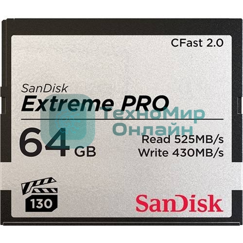 Флеш карта CFAST2.0 64GB SanDisk Extreme Pro 525Mb/s
