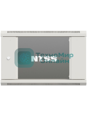 Шкаф коммутационный NTSS Премиум (NTSS-W15U6045GS-2) настенный 15U 600x450мм пер.дв.стекл 60кг серый IP20 сталь