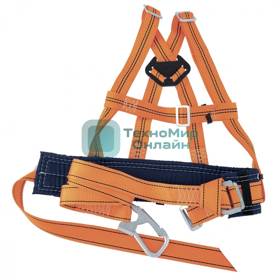 Удерживающая привязь Сибртех УП IIД, с наплечными лямками, А-строп из синтетической ленты
