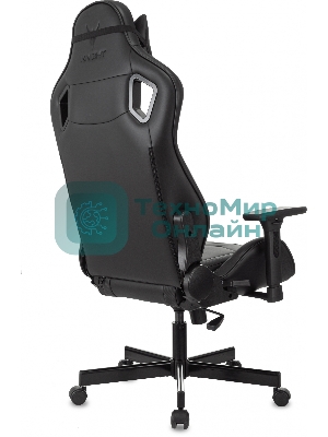 Кресло Knight Gladiator черный, экокожа, 120 кг, механизм качания