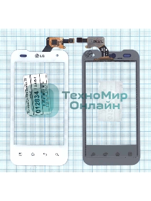 Сенсорное стекло (тачскрин) для LG P990 Optimus 2X, белое