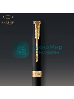 Ручка шариковая Parker Sonnet Core K528 (CW1931519) Matte Black GT M, черные чернила, подарочная коробка