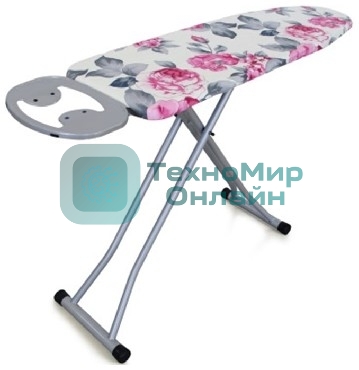 Доска гладильная DOGRULAR элона серый (Рабочая поверхность 120х38 см. Регулировка высоты 70-90 см. Моноблочная стальная столешница. Электростатич. порошковая покраска. Подставка под утюг с антипригарными силикон. вставками. Усиленная конструкция ног. Вес 6,43 кг.)