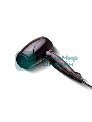 Фен GA.MA GH0201 EOLIC MINI CX черный, 1600 Вт, компактный, ионизация