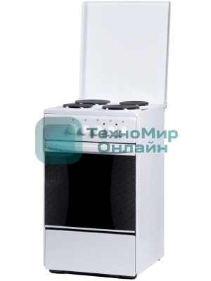 Плита электрическая Flama AE 1409 W белый, конфорок 4 электрических, духовка 50 л, 50 см x 85 см x 60 см
