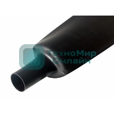 Термоусаживаемая трубка Rexant 100,0/50,0 мм, черная, упаковка 10 шт. по 1 м