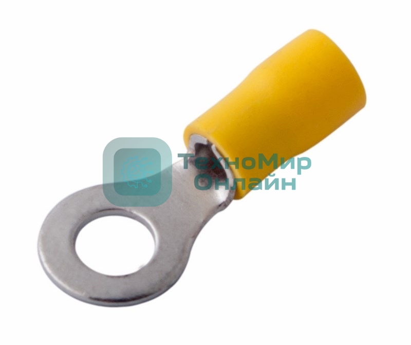 Наконечник кольцевой изолированный Rexant ø 6.5 мм 4-6 мм² (НКи 6.0-6/НКи5,5-6) желтый