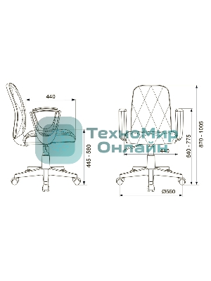 Кресло Бюрократ CH-W327 слоновая кость, экокожа, 120 кг, механизм качания