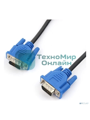 Кабель VGA Pro Cablexpert CC-PVGA-1.8M, 15M/15M, 1.8м, экран, феррит. кольца, пакет