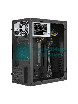 Компьютерный корпус Minitower ExeGate BAA-303M-AA500 (mATX, БП AA500 с вент. 8см, 2*USB, HD Audio, черный)