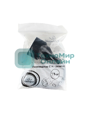 Удлинительный кабель питания Gembird/Cablexpert,C14 - евро-розетка, PC-SFC14M-01