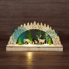 Деревянная фигурка Neon-night с подсветкой 