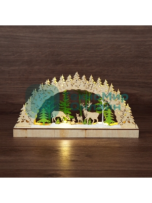 Деревянная фигурка Neon-night с подсветкой 