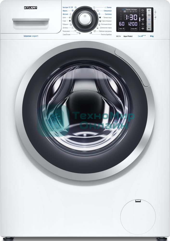 Стиральная машина Atlant СМА 80С1214-01 белый, загрузка фронтальная 8 кг, 1200 об/мин., класс: А+++