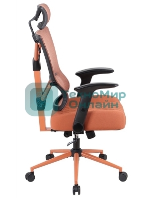 Кресло Chairman CH566 оранжевый, экокожа, 120 кг