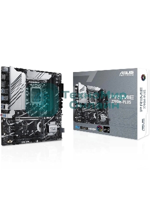 Материнская плата ASUS PRIME Z890M-PLUS WIFI, LGA 1851, Intel Z890, 4xDDR5, 6xSATA, 3xM.2, 1xPCIe 5.0 x16, 1xPCIe 4.0 x4, 2xPCIe 4.0 x1, 1xHDMI, 1xDP, 1x2.5Gb LAN, 2xUSB-A 2.0, 4xUSB-A 3.2 Gen 1, 1xUSB-A 3.2 Gen 2, 1xUSB-C 3.2 Gen 2x2, 3x3.5 мм, 7.1, mATX