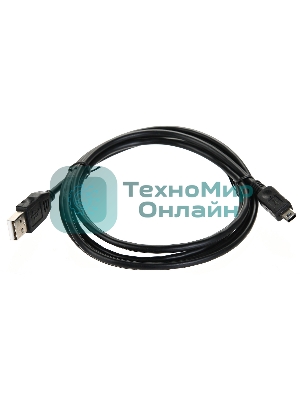 Кабель USB 2.0 A-->mini-B 5P (1.8 м) черный, Telecom TC6911BK-1.8M