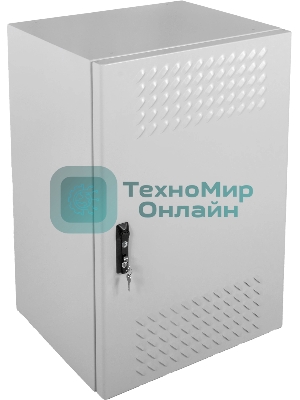 Шкаф уличный всепогодный укомплектованный настенный ЦМО ШТВ-Н, IP55, 12U, корпус: сталь, 600х600х330 мм (ВхШхГ), серый