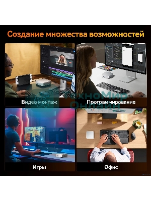 Мини ПК GEEKOM A8, GMA8R98945HS -321-EU, AMD Ryzen 7 8945HS, 32GB+1TB, WIN11 Pro