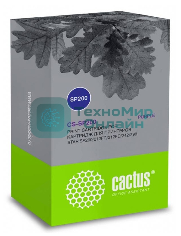 Картридж матричный Cactus CS-SP200 фиолетовый (12.7 мм x3 м, 1 000 000 знаков) для Star SP200/212FC/212FD/242/298