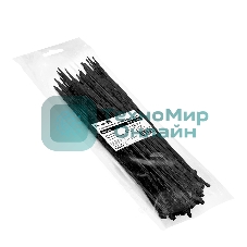 Стяжка (хомут) нейлоновая ExeGate CV66-250x4.8B (нейлон 6.6, 250x4.8 мм, неоткрывающаяся, halogen free, -40°C - +85°C, черная, 100 шт)