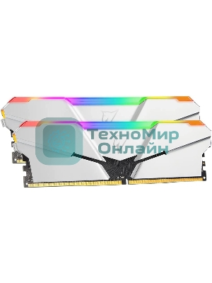 Оперативная память NETAC Shadow, DDR4, 16Gb (2x8Gb), 3200MHz, CL14, DIMM, с радиаторами, RGb, серебристый