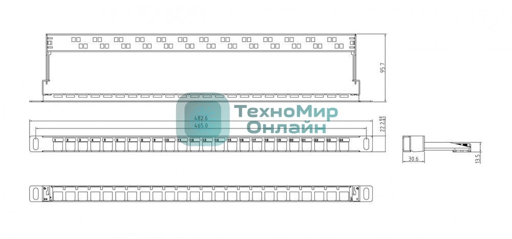 Модульная патч-панель 19