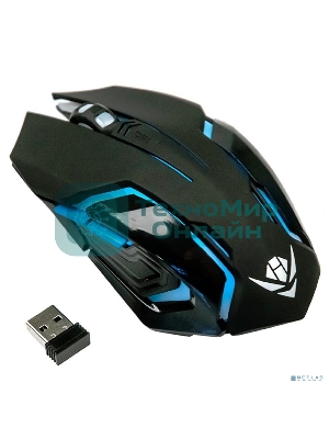 Мышь беспроводная Nakatomi MROG-20UR черный, 2400 dpi, радиоканал, USB, кнопки - 6