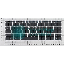 Клавиатура для ноутбука Asus UL30 K42 черная с серебристой рамкой
