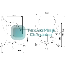 Кресло Бюрократ CH-380M черный, экокожа