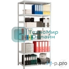 Металлические стеллажи Стеллаж MS 220/100х60/6 (Размеры внешние (ВхШхГ) 2200х1000х600 мм, 6 полок, с единой стойкой)