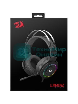 Гарнитура Redragon Lamia 2 чёрный, проводная, USB, подсветка