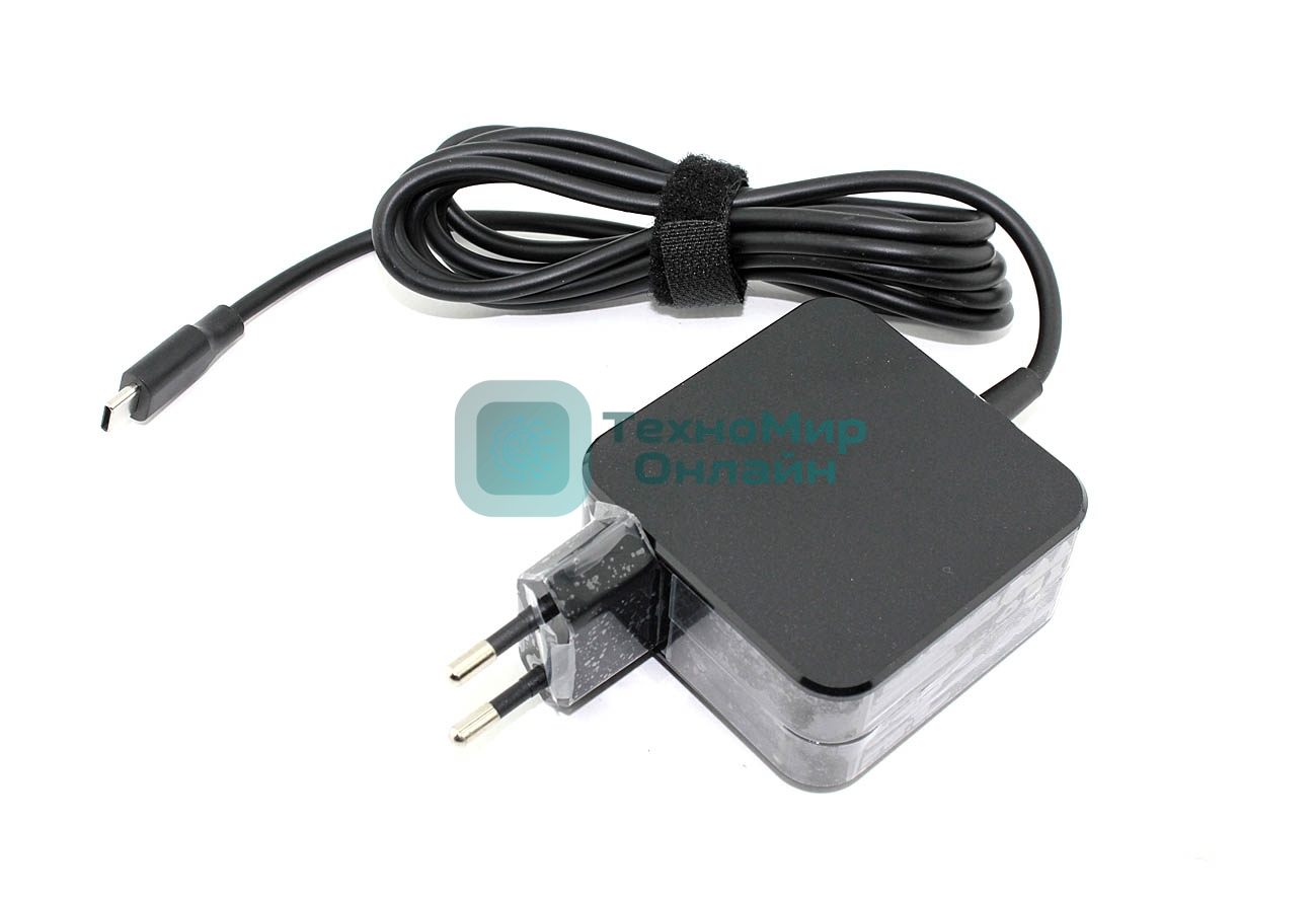 Блок питания (сетевой адаптер) для ноутбуков HP 12V 2A 15V 3A 45W Type-C(квадратный корпус) OEM