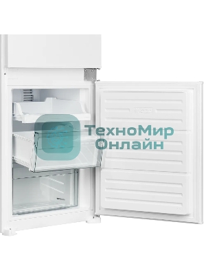 Встраиваемый холодильник Kuppersberg RBN 1763, полезный объем 233 л, сенсорное управление, полезный объем морозильной камеры 63 л, No Frost, LED подсветка, перенавешиваемые двери, суперзаморозка, отсек для овощей, белый