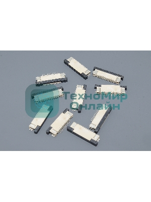 Разъем FPC Half Coverage Top Contact 0.8K-BS-10PWB 10 pin высота 2мм шаг 0,8мм 10 шт