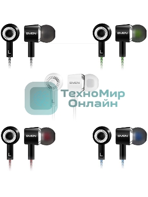 Проводные наушники Sven E-110 белый, внутриканальные, Jack 3.5 мм