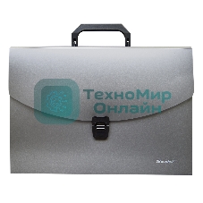 Папка-портфель Silwerhof Perlen 322716-01 6 отделений, A4, пластик, серебристый металлик