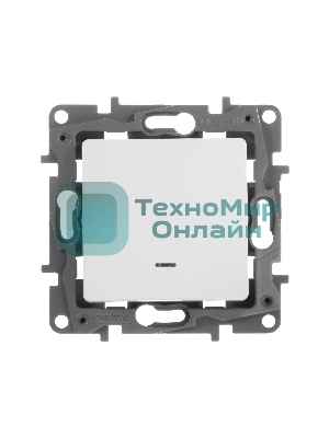 Переключатель с подсветкой, 10AX, бел. ETIKA 