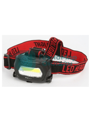 Фонарь налобный Ultraflash LED5359 (аккум 5В черный COB 3 Ватт, 3 реж.,пласт.,бокс)